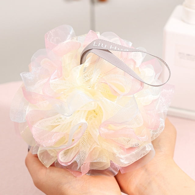 Vaidha Fleur de Bain Rêveuse et Colorée - Douce et Qui Ne s'Effiloche Pas - Bain Exfoliant - Grande Beauté et Bain Convivial
