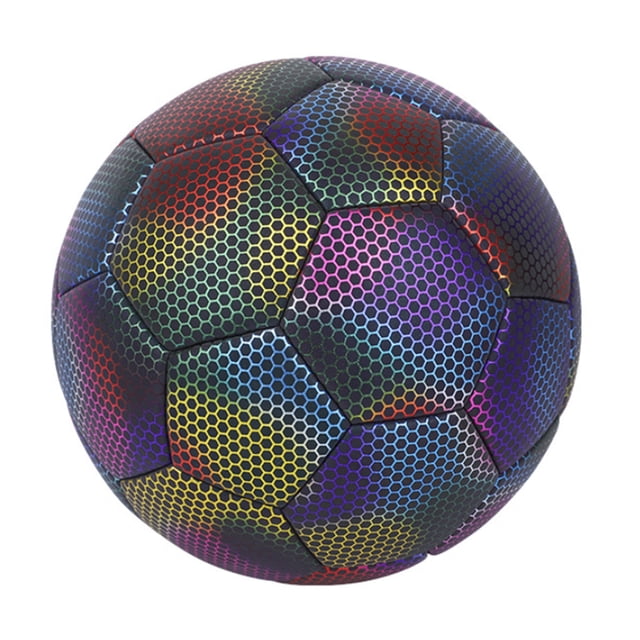Ballon de Soccer Réfléchissant Résistant à l'Usure Antidérapant Phosphorescent Entraînement d'Équipe