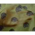 thumbnail image 4 of oneOone Silk Tabby Fabric Elephant Block Print Fabric By The Yard 42 Inch Wide, 4 of 4