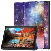 PU Case for Amazon Fire HD 10 2023 Auto Wake/Sleep Tri-Folding Stand Smart Tablet Cover For Amazon Fire HD 10 2023 Release new galaxy