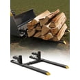 thumbnail image 2 of QinaQin Heavy-Duty Clamp Pallet Forks for Tractor Loaders – 60-Inch Fork Arms, 4000 Lb Load Capacity, Adjustable Stabilizer Bar, Quick-Release Bucket Attachment, Skid Steer Loaders, 2 of 8