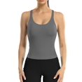 thumbnail image 1 of Charmo Women's Scoop Neck Ribbed Tank Tops Slim Straps Cropped Tops Built in Bra, 1 of 6