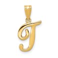 thumbnail image 1 of 14K Or Jaune T Script Pendentif Initial, 1 of 2