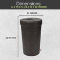 thumbnail image 3 of Good Ideas Aspen ECO 50 Gallon Outdoor Rain Barrel Water Storage Collector, Oak, 3 of 7