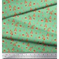 thumbnail image 3 of Soimoi Green Rayon Fabric Santa Cap & Tree Christmas Print Fabric by Yard 42 Inch Wide, 3 of 3