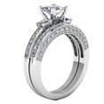 thumbnail image 5 of Square  Couple Ring Set Two Ladies Pair Ring Alloy Square Zirconia Ring Wedding Ring, 5 of 5