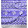 thumbnail image 1 of Soimoi Modal Satin Fabric Aztec & Tribal Elephant Animal Fabric Prints By Yard 42 Inch Wide, 1 of 3