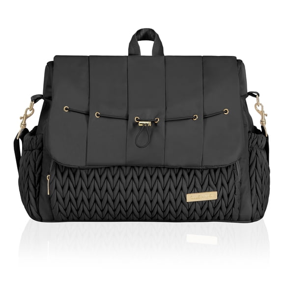 Sac à dos et sac messager convertible pour couches Hannah & Sophia Belle, Black Orchid
