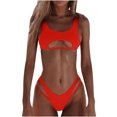 thumbnail image 1 of Birdeem Ensembles de Bikinis pour Femmes, Couleur Unie, Mode Décontractée, à Larges Bretelles, Ajourés, 1 of 8