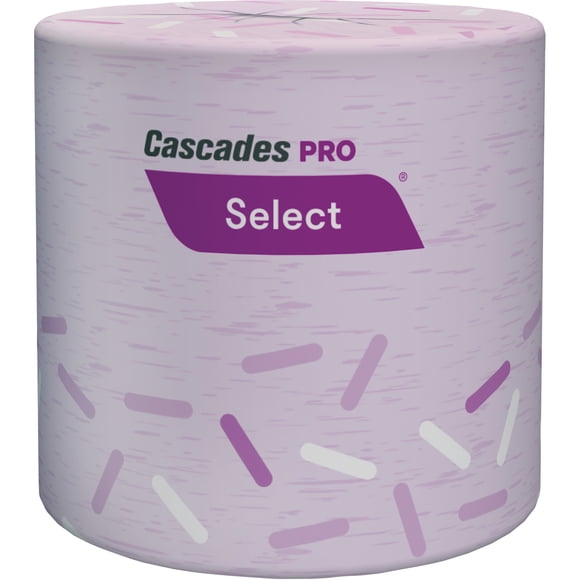 Cascades PRO Select B012 Papier Hygiénique, 1 Épaisseur, 1000 Feuilles par Rouleau, 1 Boîte de 48 Rouleaux