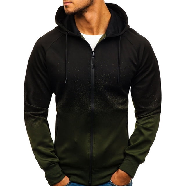 Qertyioot Hauts pour Hommes Mode Veste Décontractée Extérieur Manches Longues Manteau Chaud