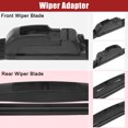 thumbnail image 5 of Unique Bargains 3 Pcs 26" 17" 14" Front Rear Windshield Wiper Blade Set Fit for Subaru Outback with J / U Hook Black, 5 of 5