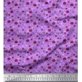 thumbnail image 1 of Soimoi Purple Modal Satin Fabric Flower Artistic Printed Fabric 1 Yard 42 Inch Wide, 1 of 3