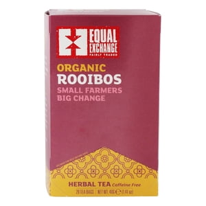 Equal Exchange - Petits agriculteurs biologiques Grand changement Thé à base de plantes Caféine Rooibos gratuit - 20 Sacs à thé