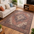 thumbnail image 1 of Nobia- Traditional Distressed Antique Look Vintage Rust Red, Area Rug 5x7, Recommended Location Living room, Dining room, Bedroom, 1 of 4