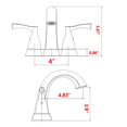 thumbnail image 5 of 4 inch Centerset Bathroom Faucet with Drain Assembly Matte Black, 5 of 5