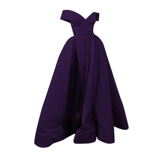 Robes de Bal Longues Fendues en Satin de Soirée avec Poches