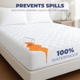 thumbnail image 3 of Beddora Protège-Matelas Imperméable avec Dessus Matelassé – Très Grand Lit – Doux et Respirant – Blanc, 3 of 9