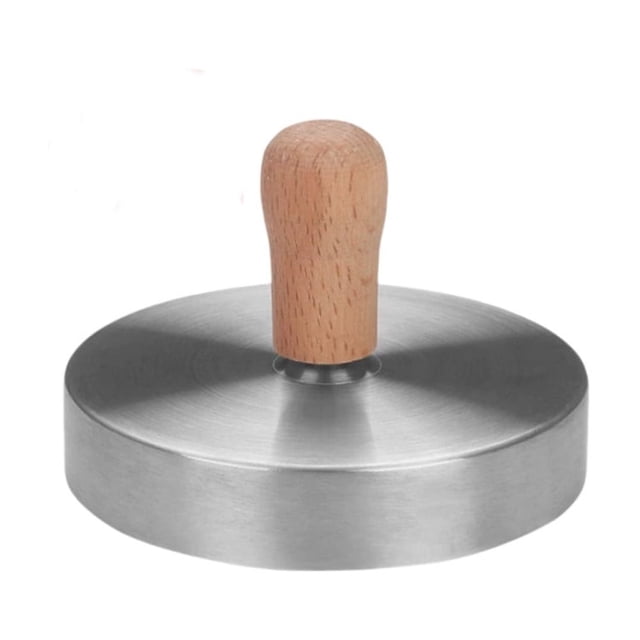 UsRHHA Presse à Viande pour Hamburger en Acier Inoxydable, Presse à Galettes de Burger en Acier Inoxydable 304, Presse à Burger Ronde Réglable, Compatible Lave-Vaisselle, pour Cuisine, BBQ, Restaurant, Camping