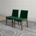 thumbnail image 4 of Ashcroft Mid Century Modern Velvet Dining Chair, Green (Set of 2), 4 of 8