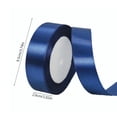 thumbnail image 3 of ZZkhGO 5cm Wide Decorative Ribbon, Polyester Solid Color Ribbon Roll for Gift Wrapping Baking Wedding, 22m Satin Like Ribbon for Party Crafts DIY, Dark Blue, 3 of 3