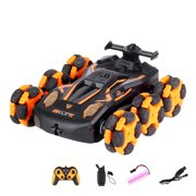 ZheElen Excitement High Speed Racing Rc Car Toy For Thrilling Adventures And Stunts Cool Lighting orange Dual remote control