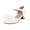 White, variant on BOBOGOJP White Dress Shoes For Girls Girls High Heels Little Girls Hollow Round Toe Thick Heels Silk Flower Princess Shoes Children's Dance Performance Shoes Black for 5