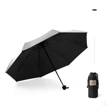 EGNMCR Camping & Hiking Titanium Plastic Travel Umbrella With Temperature Reducing Titanium Plastic Coating 8-rib Aluminum Alloy Umbrella Stand Shading Products