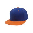 thumbnail image 1 of Top Headwear Casquette à Visière Plate Réglable à Bouton-Pression - Royal/Orange, 1 of 2