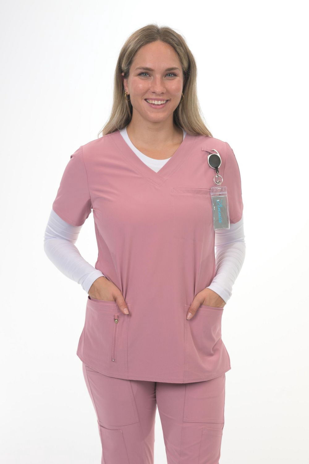 Haut Zinnia Scrubs à col en V