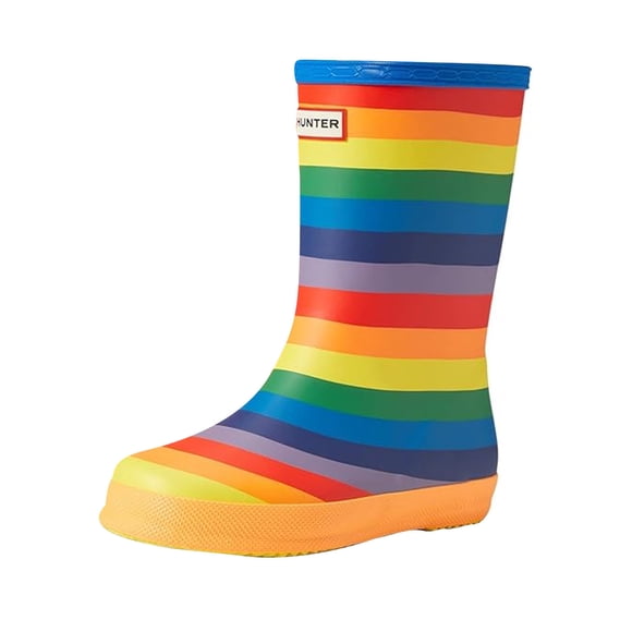 Hunter Boys/Girls Original First Classic Rainbow Wellington Boots