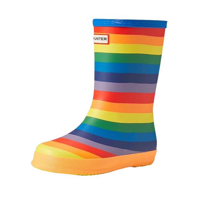 Hunter Boys/Girls Original First Classic Rainbow Wellington Boots
