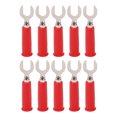 thumbnail image 1 of 10 Pcs J.20019 Fiche d'Insertion en Forme de U 6mm Haute Pression Type Banane pour Équipement Industriel Électronique Rouge, 1 of 1