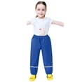 thumbnail image 5 of MIASHUI Pantalon de Pluie pour Enfants Imperméable Pantalon de Randonnée Coupe-Vent Léger par-Dessus, Bleu, 1-2 Ans, 5 of 5