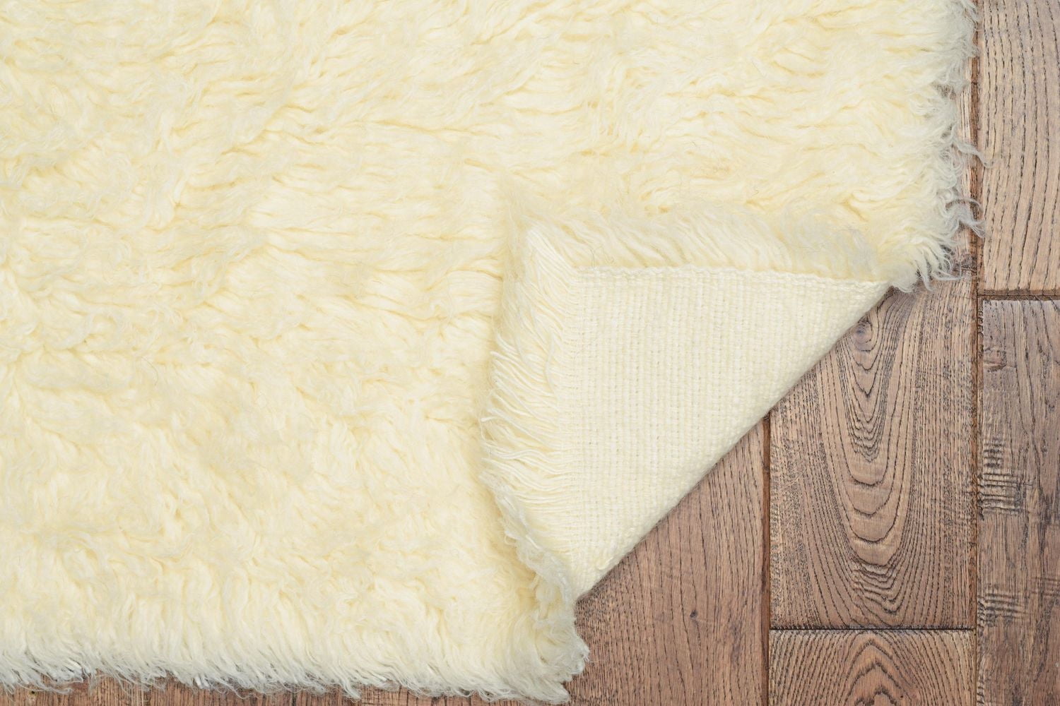 3A Flokati 2000gr 4' x 6' Area Rug, Natural