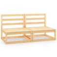 thumbnail image 1 of vidaXL Garden Middle Sofas 2 pcs Solid Wood Pine, 1 of 5