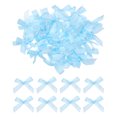 thumbnail image 1 of Unique Bargains 100Pcs Mini Ribbon Bow 1.8 inch Mini Fabric Satin Ribbon Flower Bows Light Blue, 1 of 7