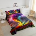 thumbnail image 4 of Erosebridal 3D Printed Tornado Bedding Full Comforter Set, Rainbow Down Comforter, Red Purple Flower Decor, Reversible, 4 of 7