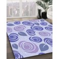 thumbnail image 3 of Ahgly Company Tapis d'Intérieur Lavable en Machine Carré Transitionnel Bleu Ciel, 3 Pieds Carré, 3 of 7