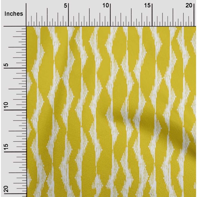 oneOone Cotton Flex Fabric Abstract Stripe Ikat Printed Fabric 1 Yard 40 Inch Wide