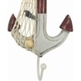 thumbnail image 5 of Hampton Nautical 7" Anchor Decoration Wooden Rustic Decorative Red & White Anchor with Hook, 5 of 5