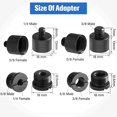 thumbnail image 4 of 8Pcs Mic Stand Adapter Aluminum Microphone Thread Adapter Kit with 3/8 Female to 5/8 Male 3/8 Male to 5/8 Female 5/8 Female to 1/4 Male 5/8 Male to 1/4 Female Screw Adapter, 4 of 10