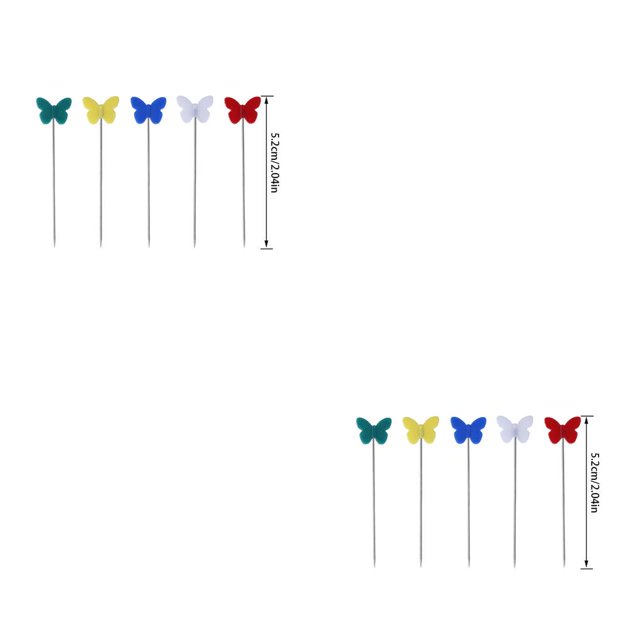 Langgg 100pcs Insect Head Quilting Pins Stainless Extra Fine Sewing for Dressmaker Jewelry Decoration 2Set
