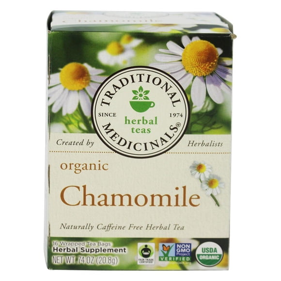 Traditional Medicinals - Organic Chamomile Herbal Tea Original - 16 Tea Bags