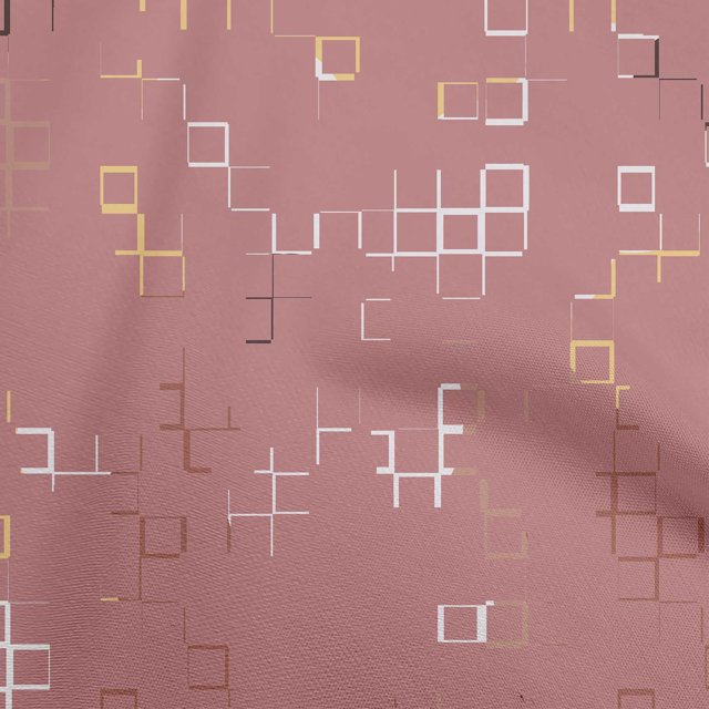 oneOone Cotton Jersey Dark Peach Fabric Geometric Sewing Craft Projects Fabric Prints By Yard 58 Inch Wide