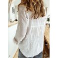 thumbnail image 3 of Chemise de Base Unie Texturée Blanche pour Femme, 3 of 4