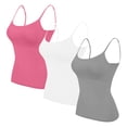 thumbnail image 1 of Timegard Womens 3pc Plus Size Tank Tops Scoop Neck Camis Slim Soft Casual Solid Color Sleeveless Top, 1 of 2