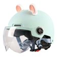 thumbnail image 4 of Casque Ouvert Mignon Léger Demi-Visage Accessoire de Casque Vert, 4 of 9