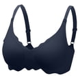 thumbnail image 1 of LOVZFMLL Bras for Women Women's Solid Color Seamless Underwear Without Steel Rims Detachable Chest Sagging Wave Pattern Bra Black L, 1 of 3