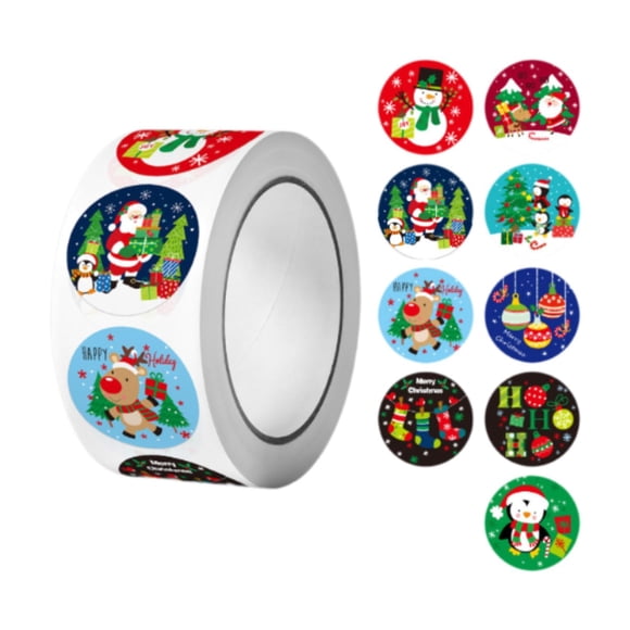 Lipstore Christmas Stickers Roll Decals Decorative Labels Xmas Label Tag Seal for Wedding B